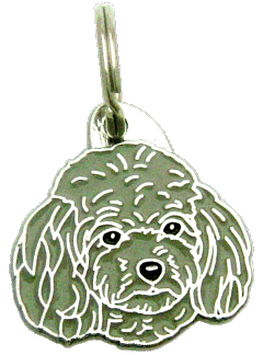 CANICHE TOY GRIS - Placa grabada, placas identificativas para perros grabadas MjavHov.